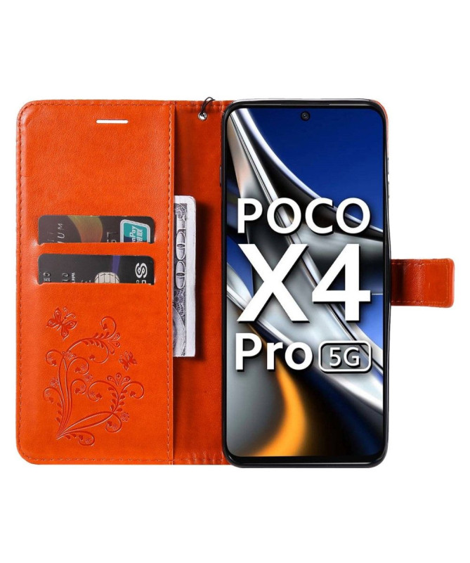 Housse Xiaomi Poco X4 Pro 5G Papillons fonction support - photo 20