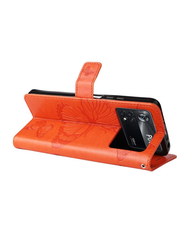 Housse Xiaomi Poco X4 Pro 5G Papillons fonction support - photo 21
