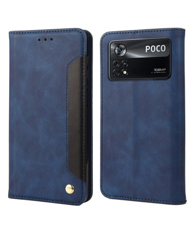 Housse Xiaomi Poco X4 Pro 5G folio portefeuille effet cuir