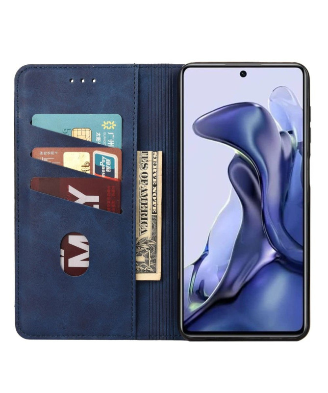 Housse Xiaomi Poco X4 Pro 5G folio portefeuille effet cuir