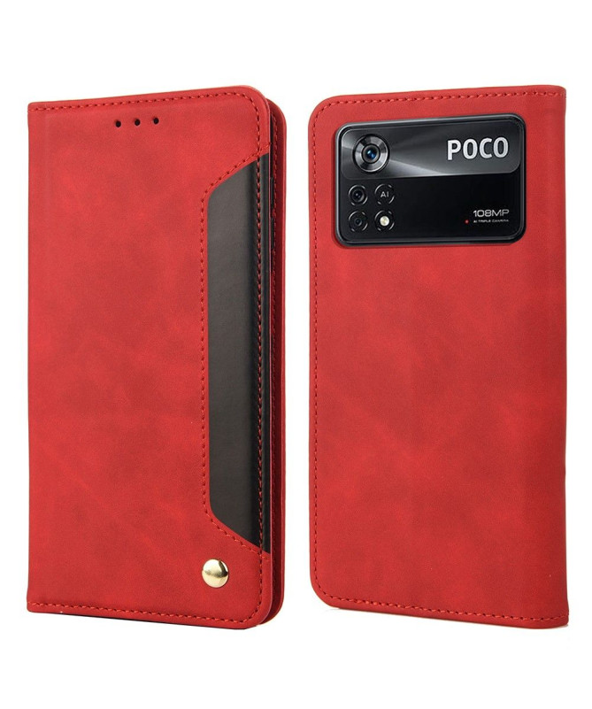 Housse Xiaomi Poco X4 Pro 5G folio portefeuille effet cuir
