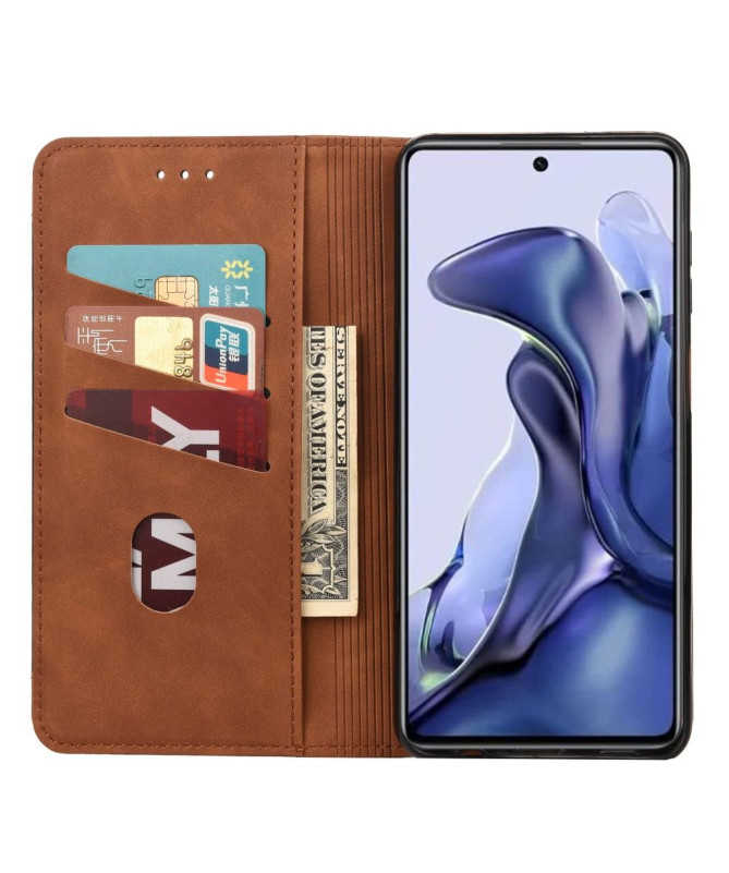 Housse Xiaomi Poco X4 Pro 5G folio portefeuille effet cuir