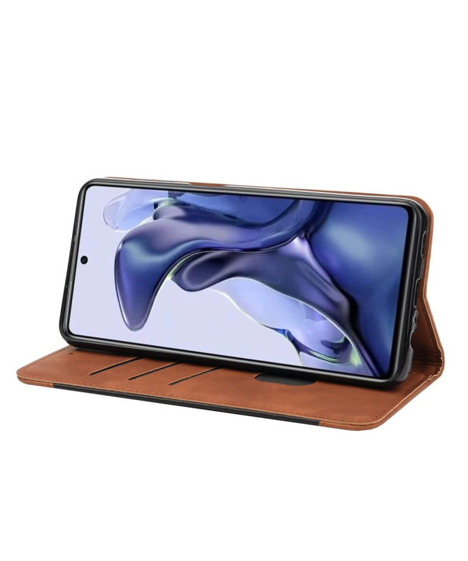 Housse Xiaomi Poco X4 Pro 5G folio portefeuille effet cuir