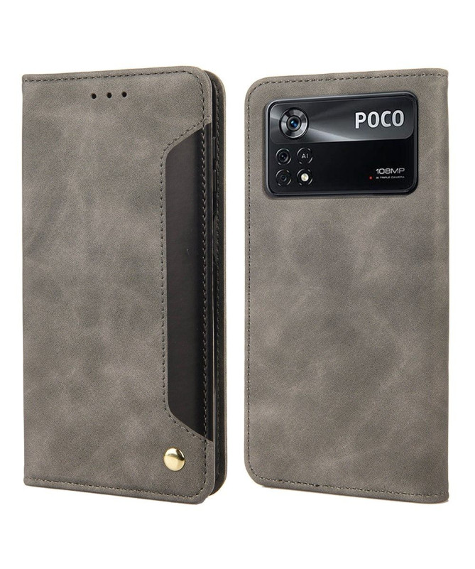 Housse Xiaomi Poco X4 Pro 5G folio portefeuille effet cuir