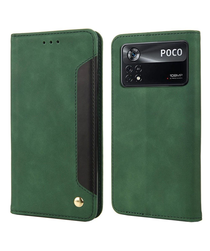 Housse Xiaomi Poco X4 Pro 5G folio portefeuille effet cuir