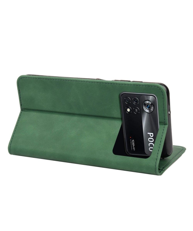 Housse Xiaomi Poco X4 Pro 5G folio portefeuille effet cuir