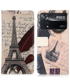 Housse Xiaomi Poco X4 Pro 5G Tour Eiffel et lettre