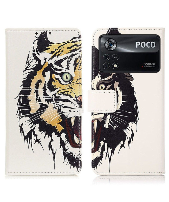 Housse Xiaomi Poco X4 Pro 5G Tigre féroce