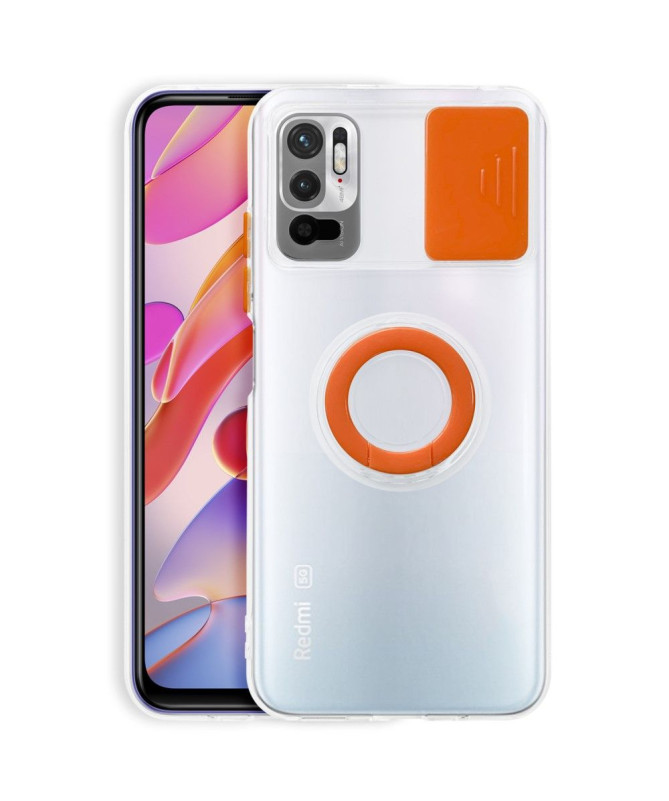 Coque Xiaomi Redmi Note 10 5G / Poco M3 Pro 5G transparent avec anneau et cache caméra