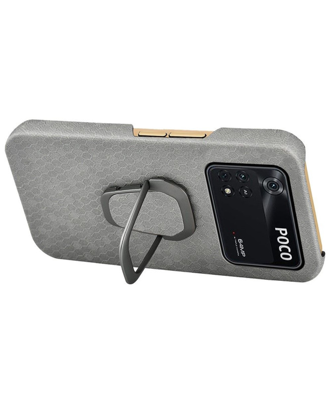 Coque Poco M4 Pro design nid d'abeille fonction support
