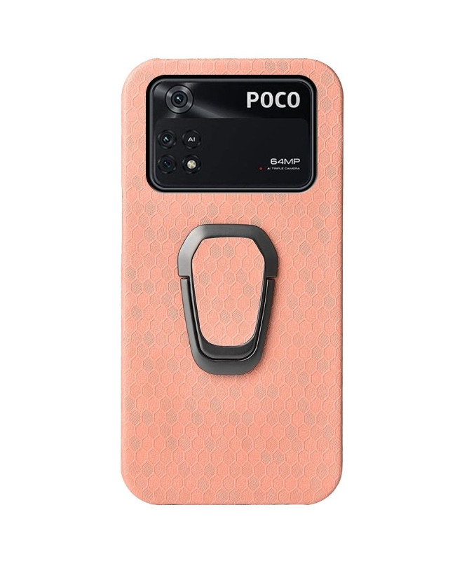 Coque Poco M4 Pro design nid d'abeille fonction support
