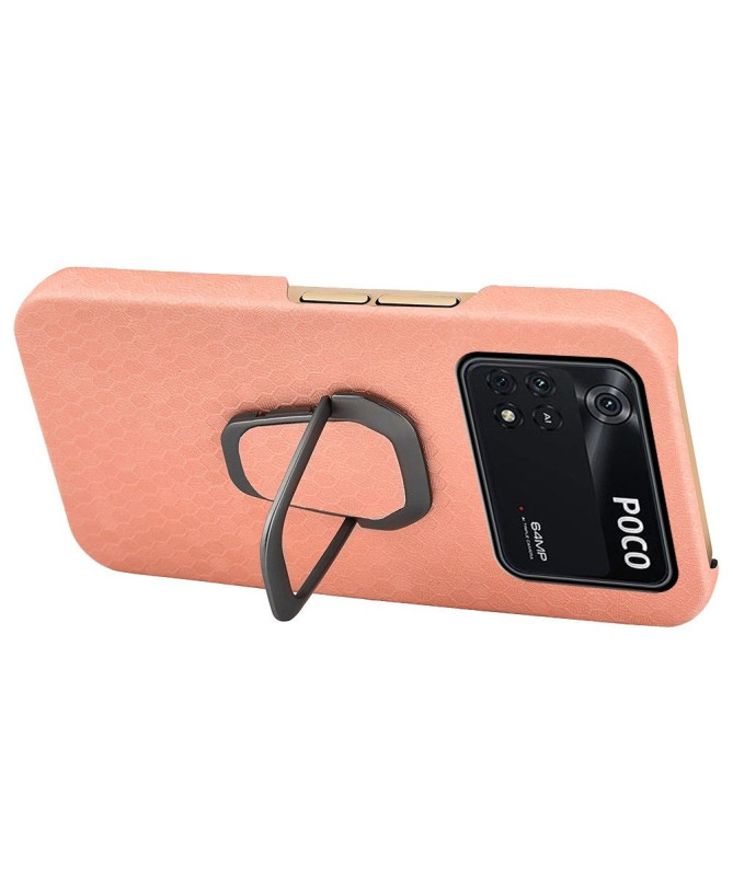 Coque Poco M4 Pro design nid d'abeille fonction support