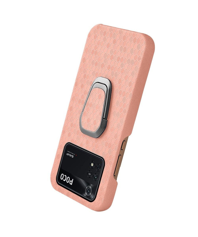 Coque Poco M4 Pro design nid d'abeille fonction support