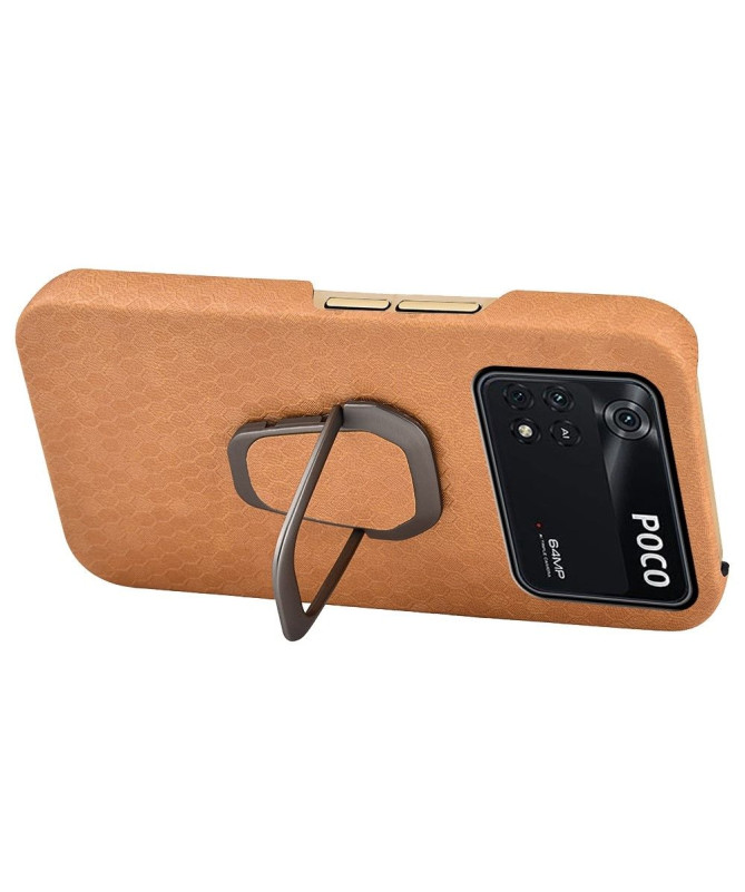 Coque Poco M4 Pro design nid d'abeille fonction support