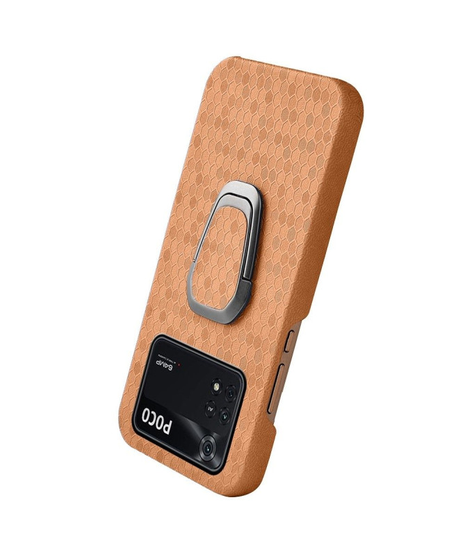 Coque Poco M4 Pro design nid d'abeille fonction support