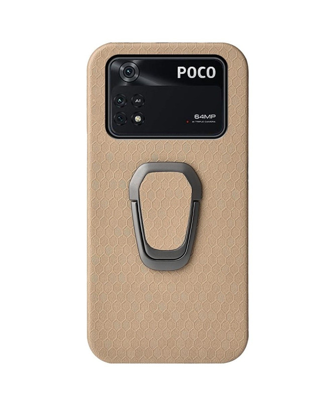 Coque Poco M4 Pro design nid d'abeille fonction support