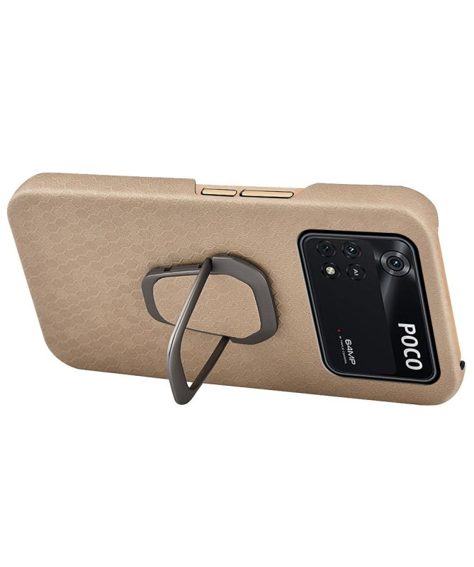 Coque Poco M4 Pro design nid d'abeille fonction support