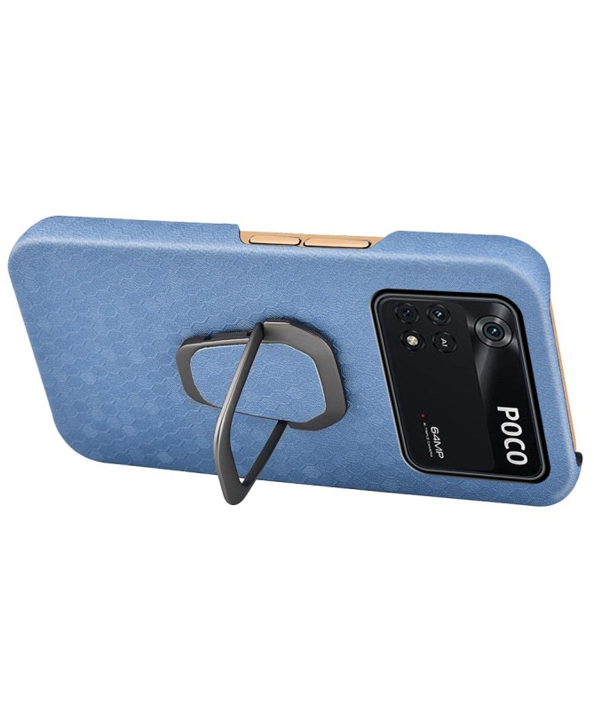 Coque Poco M4 Pro design nid d'abeille fonction support