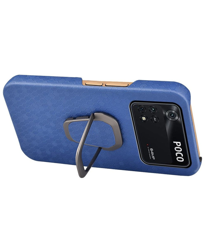 Coque Poco M4 Pro design nid d'abeille fonction support