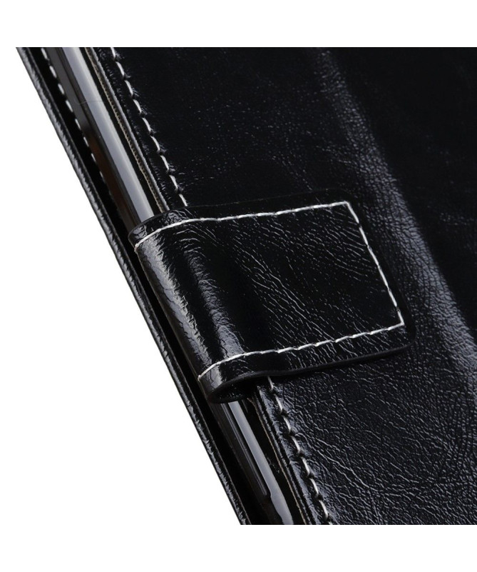 Housse Poco F4 GT effet cuir luxueux coutures