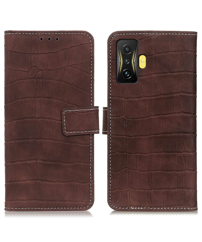 Housse Poco F4 GT Aspect Croco coutures