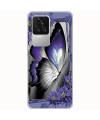 Coque Poco F4 Papillon Gris et Violet