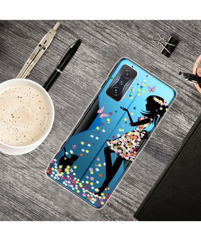 Coque Poco F4 GT fille en fleur