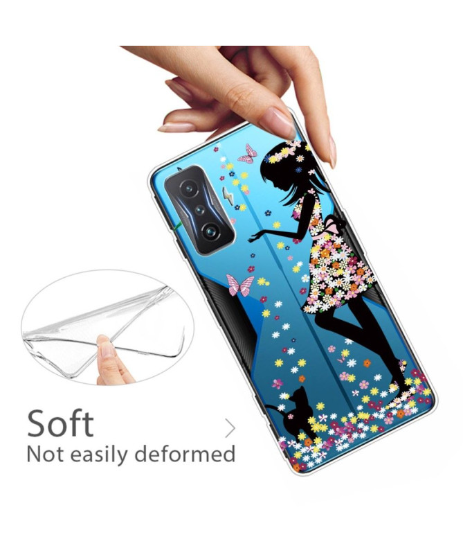 Coque Poco F4 GT fille en fleur