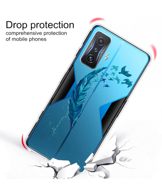 Coque Poco F4 GT Plume et Oiseaux
