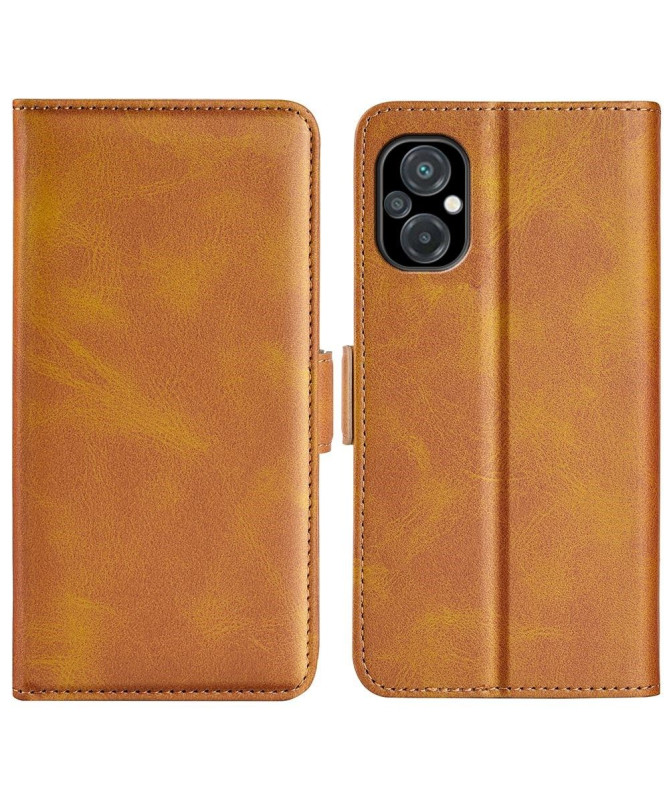 Étui Poco M5 portefeuille revêtement simili cuir mat