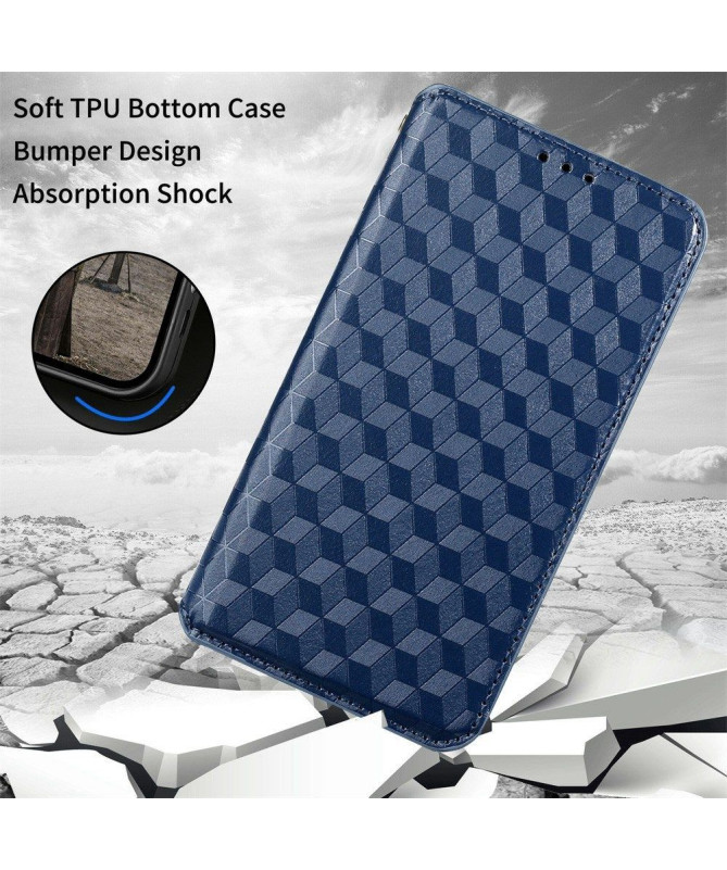Housse Poco M5 flip cover design géométrie