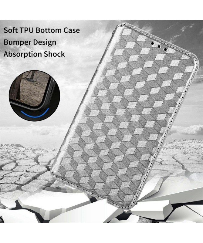 Housse Poco M5 flip cover design géométrie