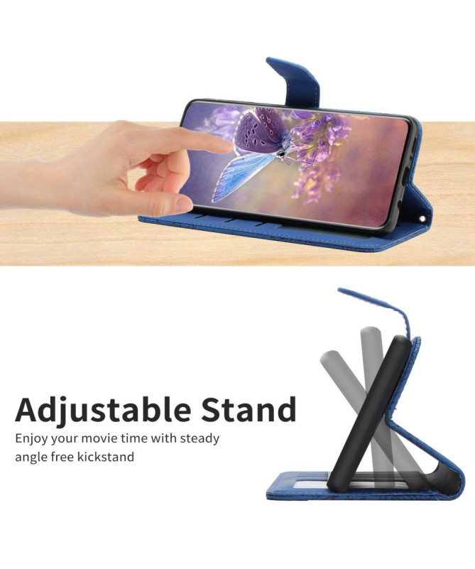 Housse Xiaomi Poco M5 Illustration Papillon et Fleurs à Sangle