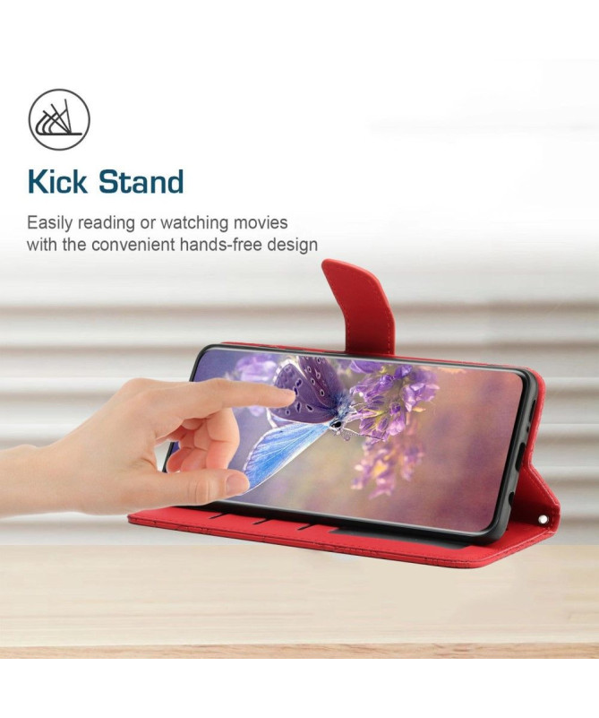 Housse Xiaomi Poco M5 Illustration Papillon et Fleurs à Sangle