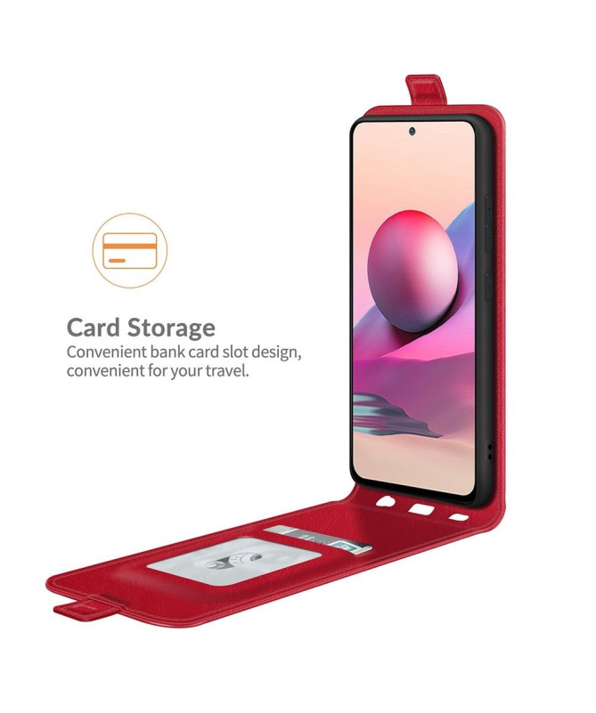 Housse Xiaomi Redmi Note 10/10S/Poco M5s simili cuir avec rabat vertic