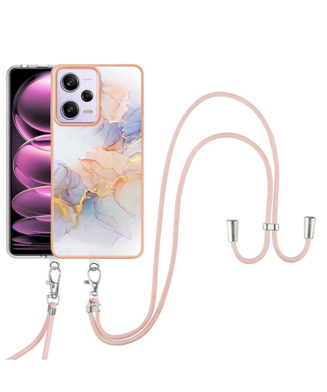 Coque Xiaomi Redmi Note 12 Pro/Poco X5 Pro 5G à cordon marbre coloré