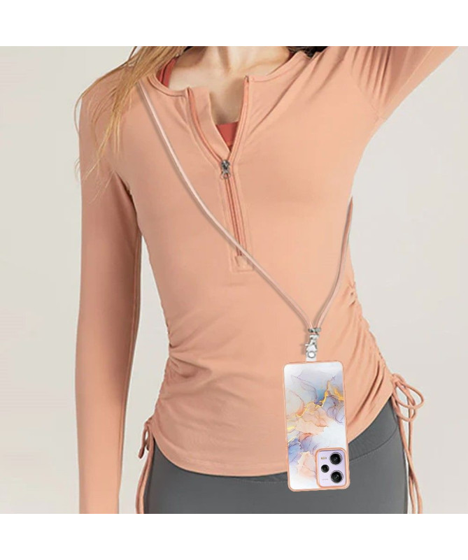 Coque Xiaomi Redmi Note 12 Pro/Poco X5 Pro 5G à cordon marbre coloré