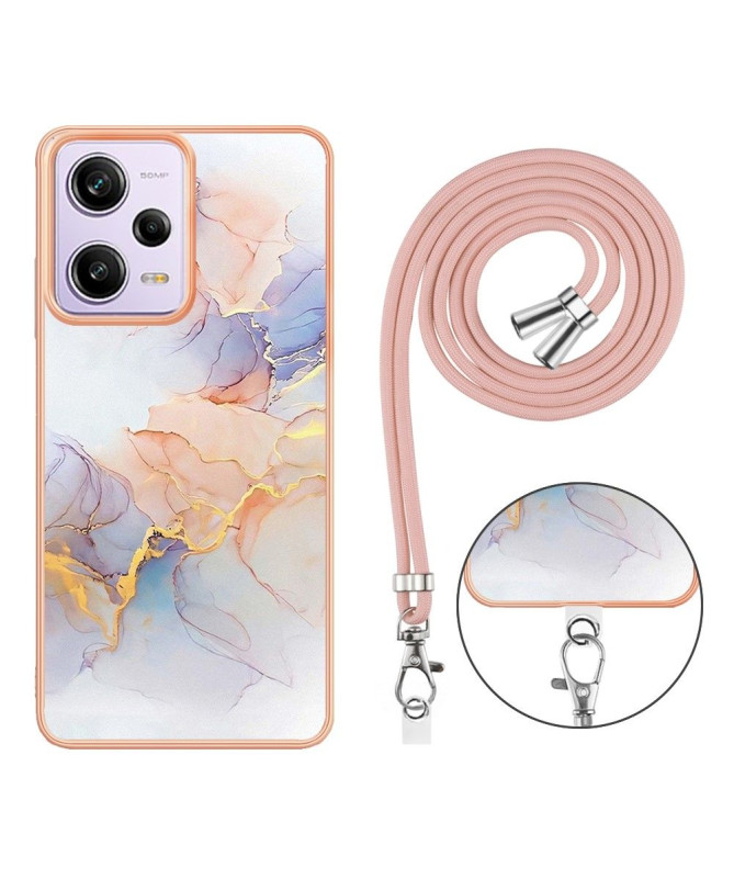 Coque Xiaomi Redmi Note 12 Pro/Poco X5 Pro 5G à cordon marbre coloré