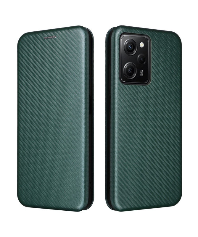 Housse Xiaomi Redmi Note 12 Pro/Poco X5 Pro 5G simili cuir fibre de carbone