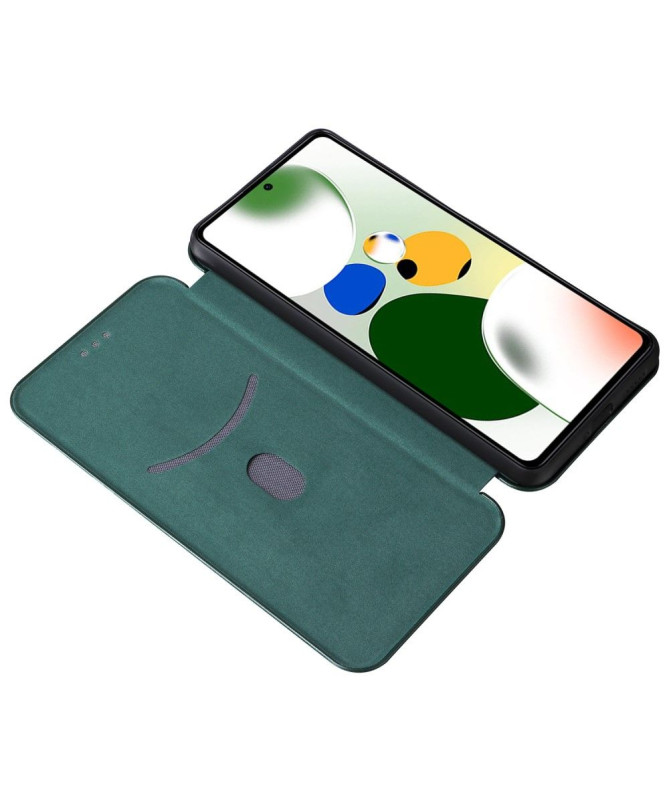 Housse Xiaomi Redmi Note 12 Pro/Poco X5 Pro 5G simili cuir fibre de carbone
