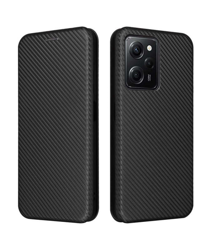 Housse Xiaomi Redmi Note 12 Pro/Poco X5 Pro 5G simili cuir fibre de carbone