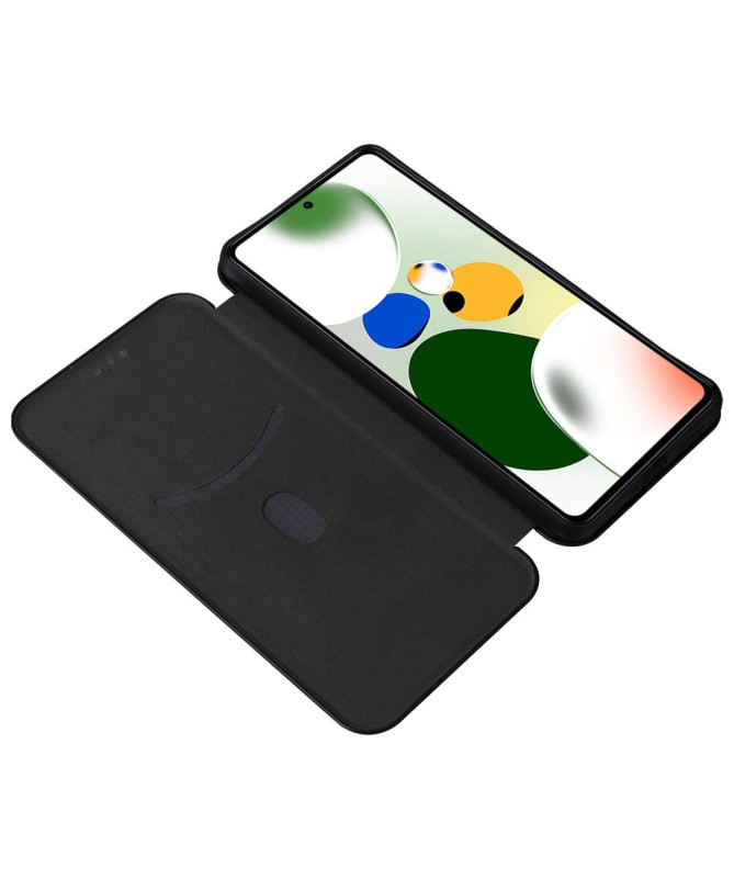 Housse Xiaomi Redmi Note 12 Pro/Poco X5 Pro 5G simili cuir fibre de carbone