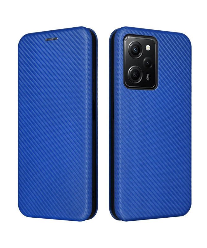 Housse Xiaomi Redmi Note 12 Pro/Poco X5 Pro 5G simili cuir fibre de carbone