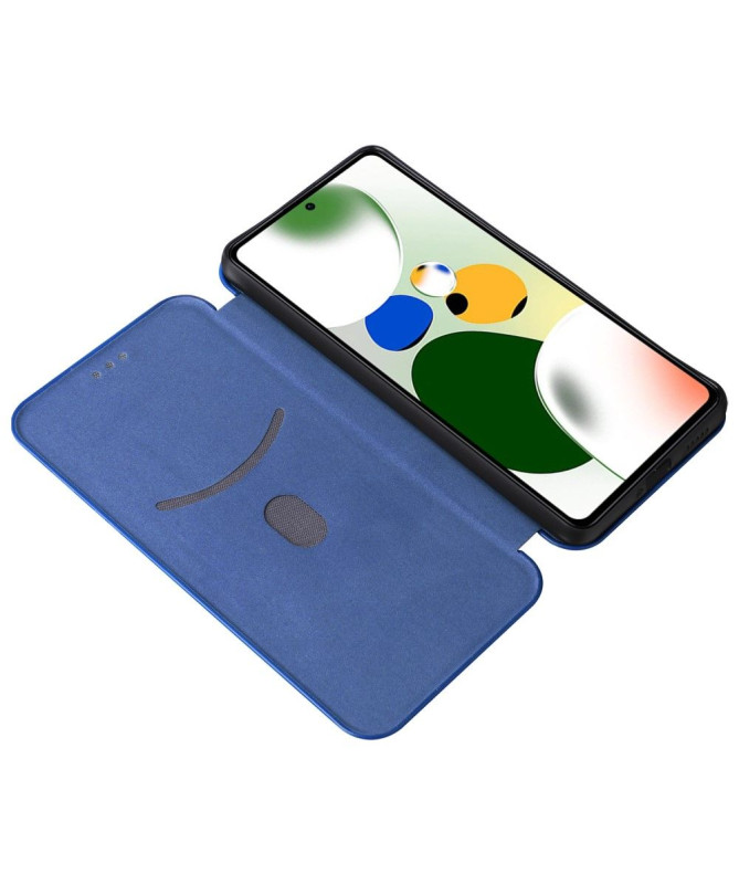Housse Xiaomi Redmi Note 12 Pro/Poco X5 Pro 5G simili cuir fibre de carbone