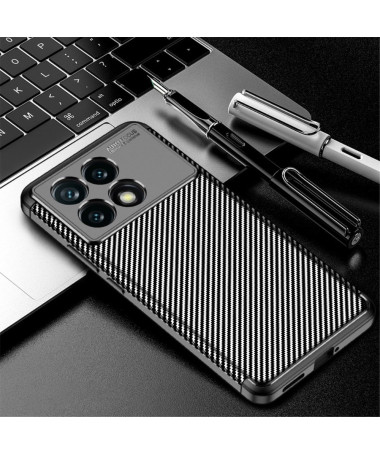 Coque Poco X6 Pro style fibre de carbone