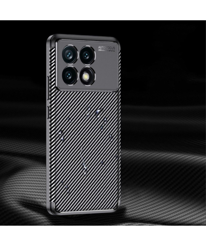 Coque Poco X6 Pro style fibre de carbone