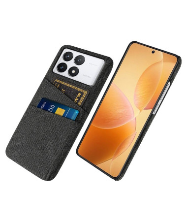 Coque Poco X6 Pro Tissu Porte-Cartes