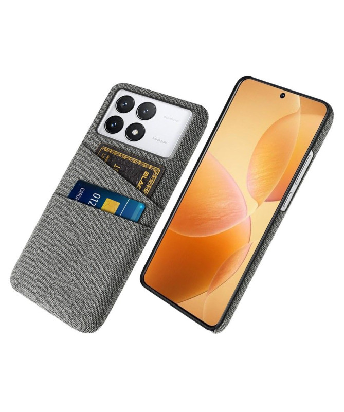 Coque Poco X6 Pro Tissu Porte-Cartes
