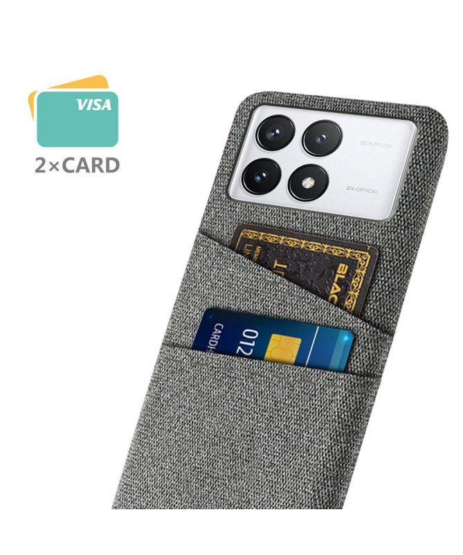Coque Poco X6 Pro Tissu Porte-Cartes