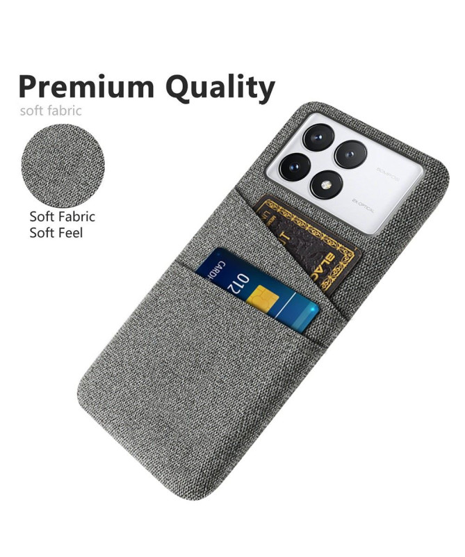 Coque Poco X6 Pro Tissu Porte-Cartes